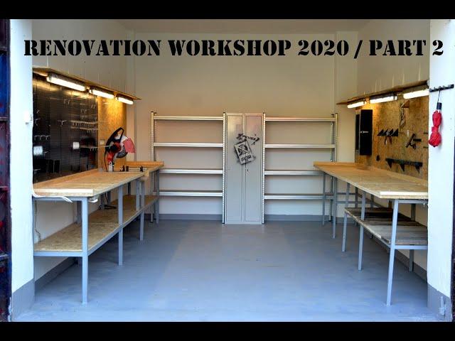 Renovation WORKSHOP 2020 / PART 2 (New Table, Shelves, Closets...)