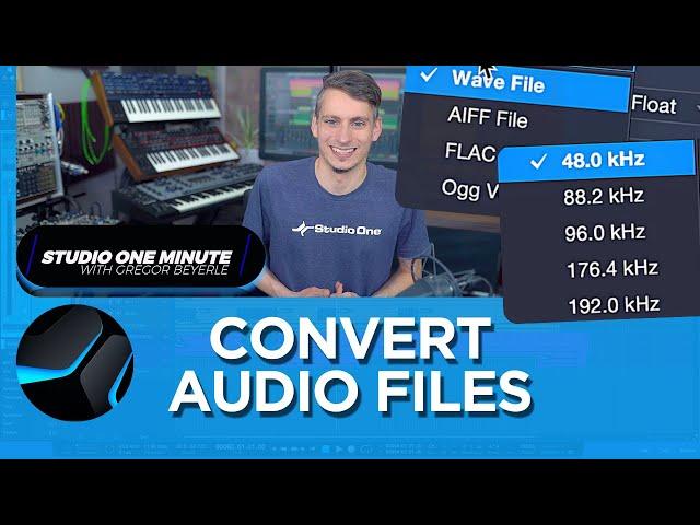 How to Convert Audio Files #StudioOneMinute