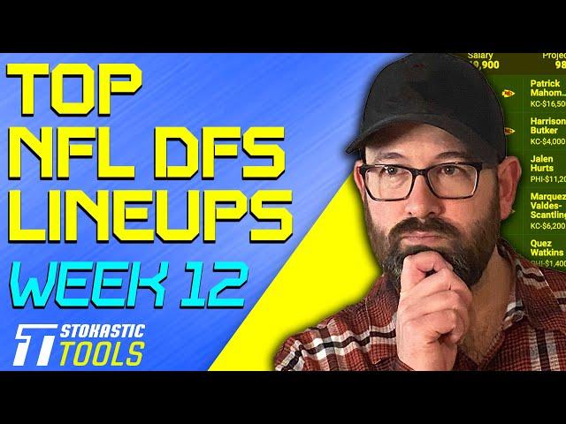 NFL DFS FanDuel Lineups Week 12 Main Slate Picks | Stokastic NFL DFS Lineup Generator