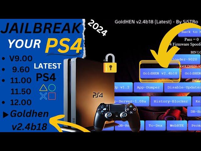 Ps4 Latest Jailbreak 9.00 to 11.50 GoldenHen V2.4b18