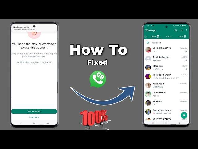 you need the official whatsapp to use this account hindi 100%fixed