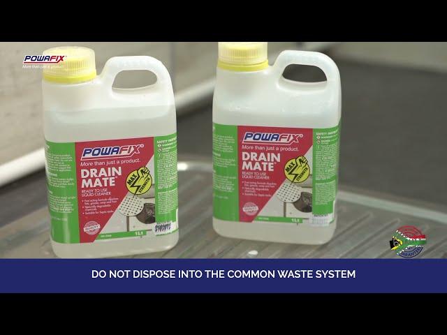 How to apply Powafix Drain Mate (Drain cleaner fluid)