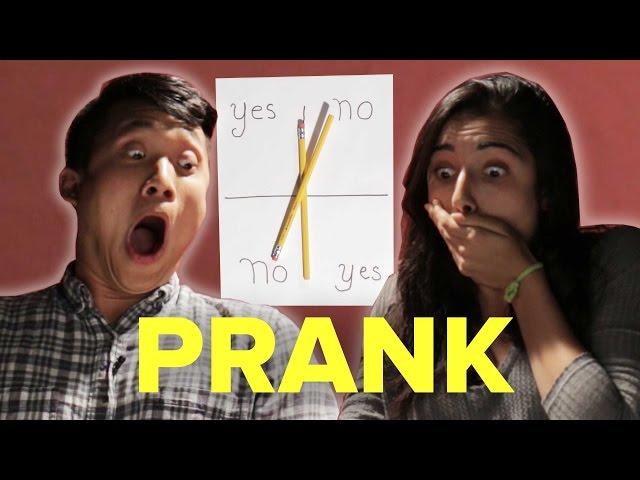 People Try The Charlie Charlie Challenge (Prank Video)