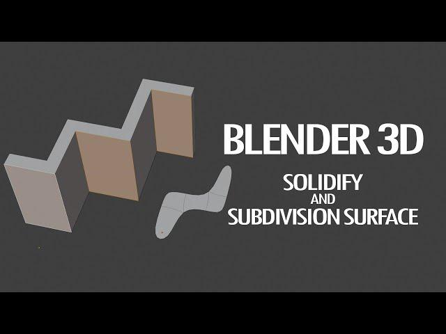 Blender 3D ABSOLUTE Beginner: Solidify and Subdivision Surface Modifier