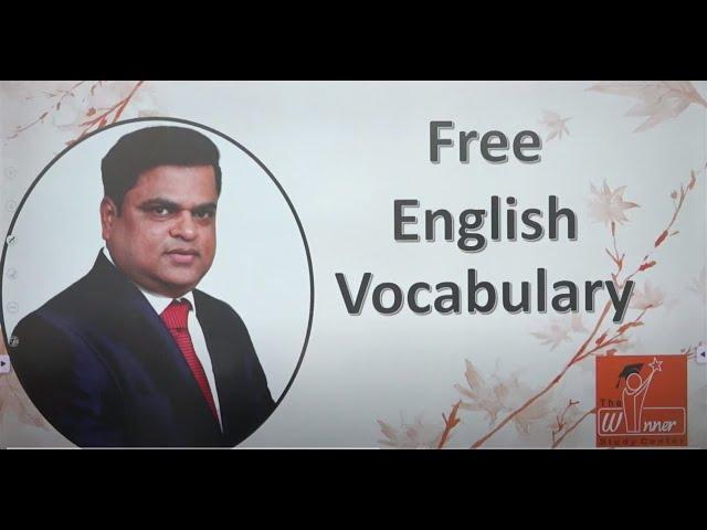 Free English Vocabulary Part - 11 - By Balasaheb Shinde Sir