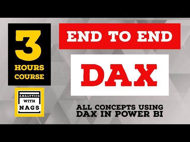 [[ 3 HOURS ]] Complete Power BI DAX End to End  - Power BI DAX Tutorial - { End to End } Full Course