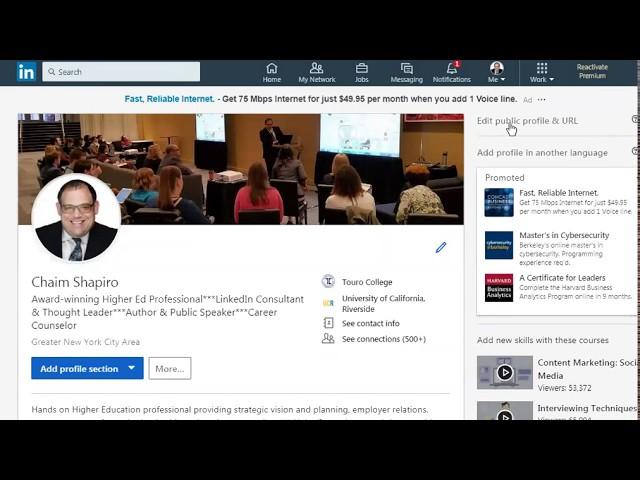 Setting LinkedIn Profile Photo Visibility