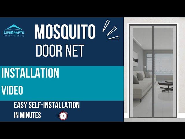 How to install magnetic mosquito door net | DIY | LifeKrafts magnetic mosquito screen