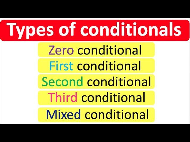 CONDITIONALS | Learn all the conditionals | English grammar