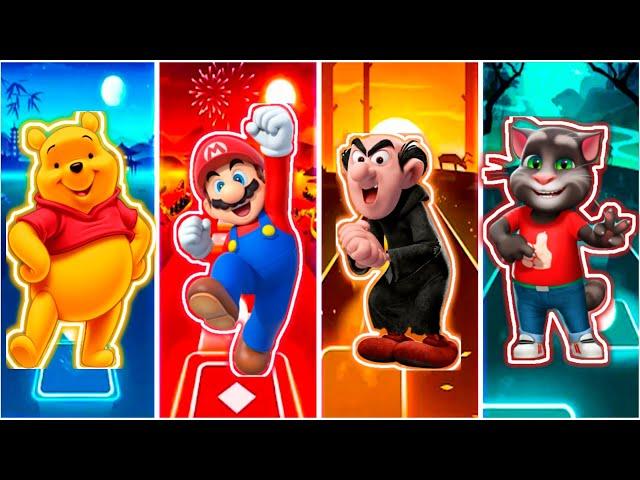 WINNIE THE POOH - SUPER MARIO BROS - GARGAMEL - TOM | Tiles Hop EDM RUSH