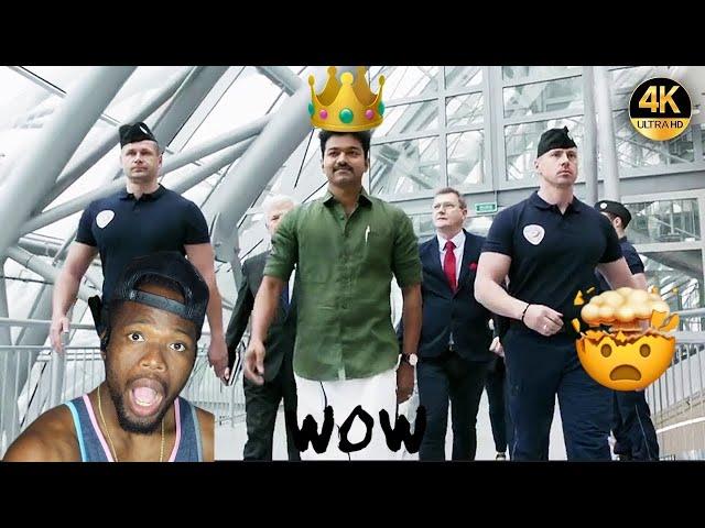 Thalapathy Vijay Airport Mass Entry Scene | Vijay Thalapathy (REACTION)