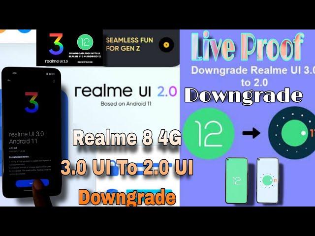 Realme 8 4g Downgrade | rollback realme ui 3.0 to realme ui 2.0 11 Version | Old Package Install