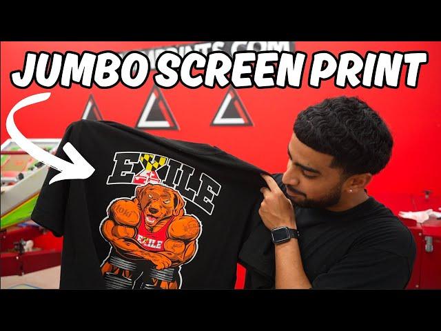 SCREEN PRINTING A Jumbo 7 Color Design | Step By Step Process