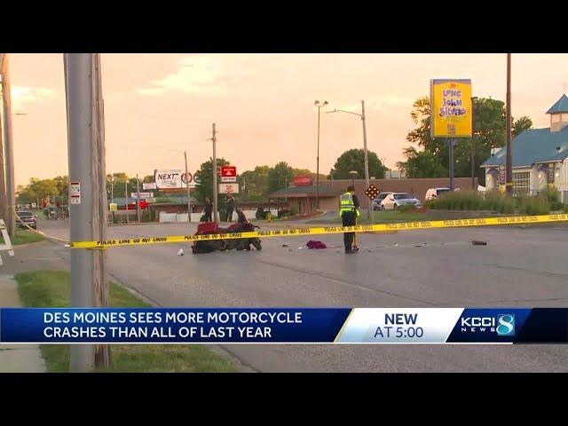 Des Moines sees more motorcycle crashes so far in 2022 than all of last year