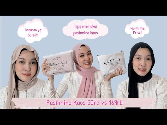 SHOPEE HAUL PASHMINA KAOS (MURAH VS MAHAL) | Review