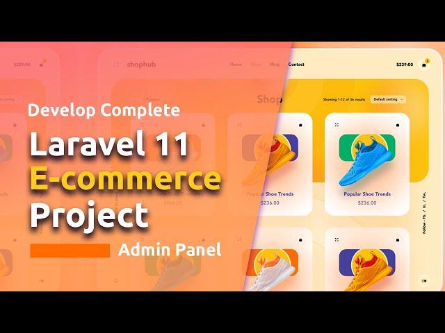 Laravel 11 Ecommerce Project | Admin Panel Setup | Step By Step | Livewire 3