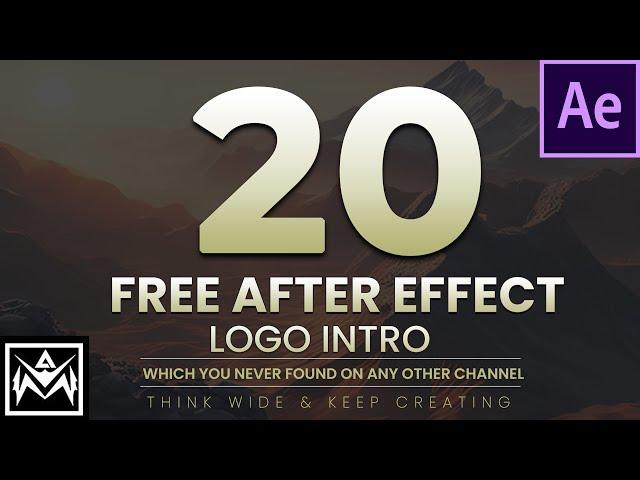 Best 20 New Logo Intro After Effects Template Free Download