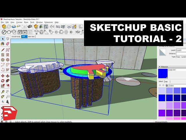 Sketchup Basic Tutorial - 2 | DEFAULT TRAY | Hindi 
