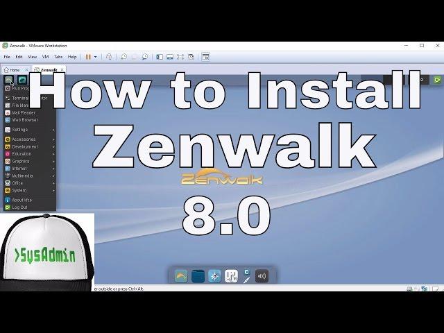 How to Install Zenwalk Linux 8.0 + Review + VMware Tools on VMware Workstation Tutorial [HD]