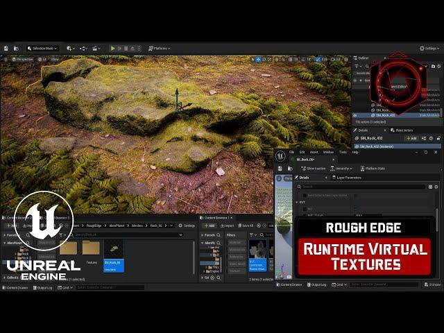 Unreal Engine 5 | Runtime Virtual Textures | How To Set up RVT with RoughEdges Material Shaders