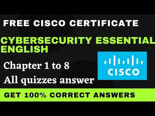 Cybersecurity essential cisco Quiz Answer 2021 | Chapter 1 to 8 All quiz with answers Cisco