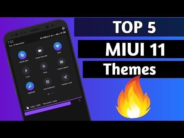 Top 5 Miui 11 Themes  | Best miui 11 Themes  of 2020 | Amazing Best miui 11 dark themes