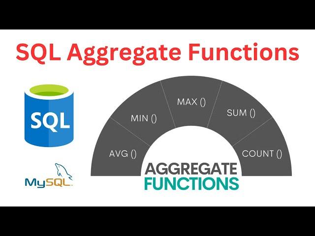 SQL Aggregate Functions - COUNT, SUM, AVG, MIN, MAX | 25 Examples | MySQL Database | MySQL Workbench