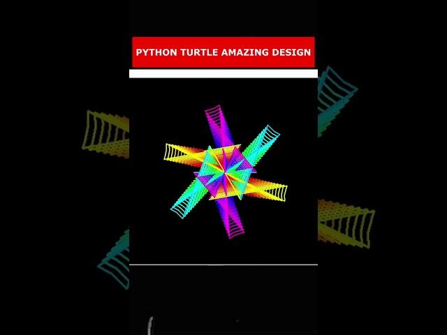 Python turtle graphics code-Colorful windmill design.