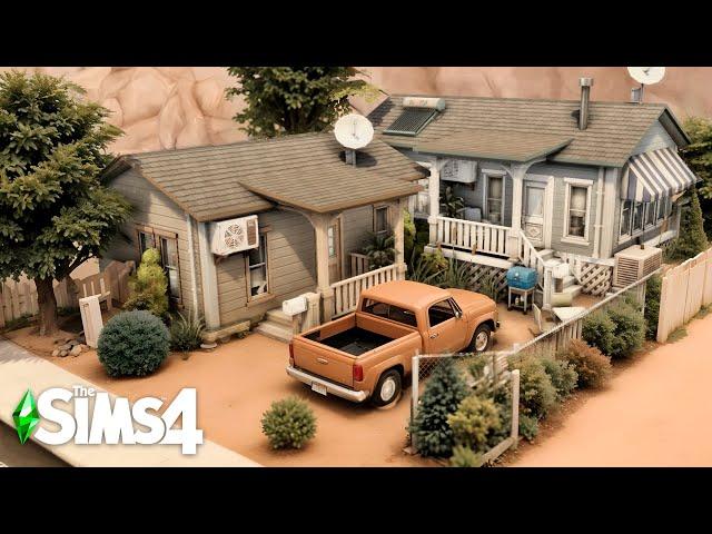 MOBILE HOMES IN OASIS SPRINGS - Realistic Build - ASMR | The Sims 4 - no cc.