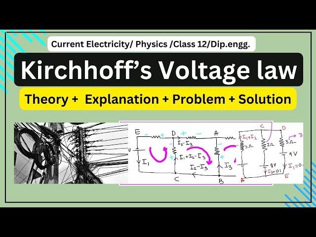 Kirchhoff’s Voltage Law /Theory & solved example - Kirchhoff’s voltage law/12th Physics/ Engineering