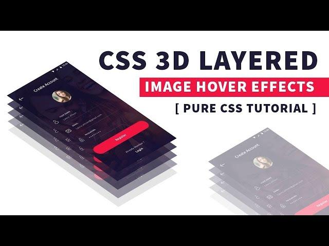 CSS 3d Layered Image Hover Effects - CSS Isometric Design