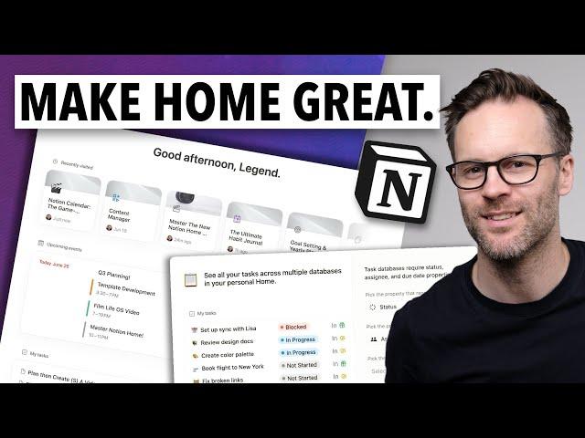 Master The Notion Home Page: Full Feature Setup Guide! (+ LifeOS Updates)
