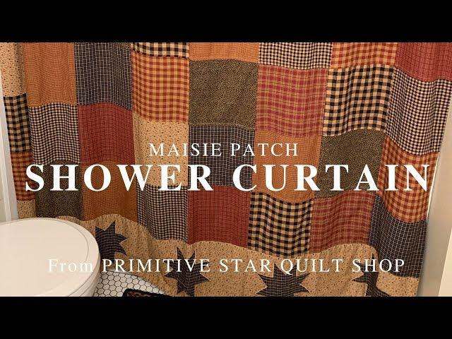 Maisie Patch Shower Curtain from Primitive Star Quilt Shop