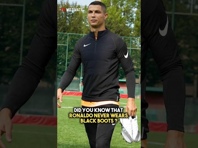 Why Cristiano Ronaldo Avoids Wearing Black Football Boots ️ #cr7 #football #shorts