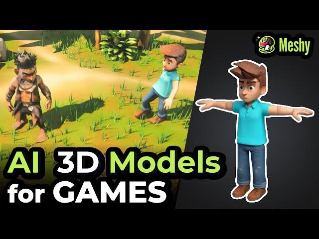 Generating 3D models for Unity Games using AI