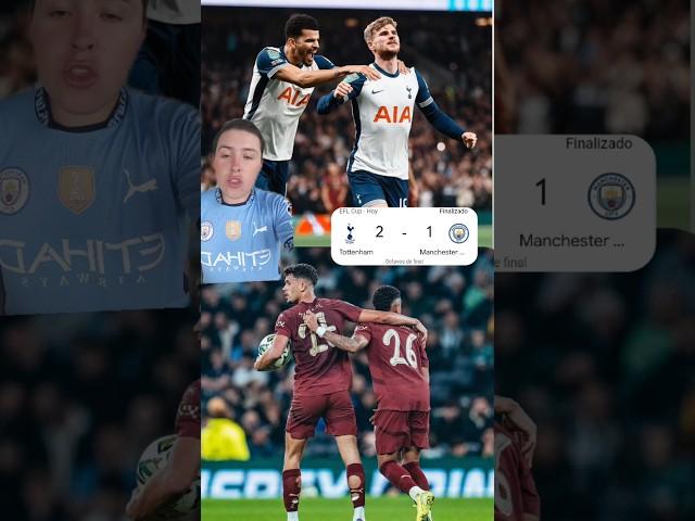 El Tottenham eliminó al Manchester City de la Carabao Cup.  #mancity #futbol #viral #tottenham #fyp