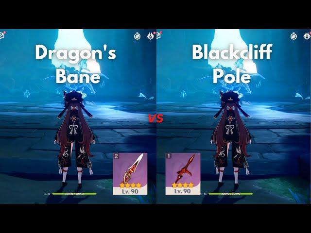 Best F2P weapon for HuTao ?? Blackcliff vs Dragon's bane !! [ Genshin Impact ]