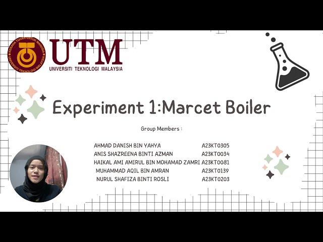 SETG3751-01 EXPERIMENT 1 MARCET BOILER BY GROUP 1