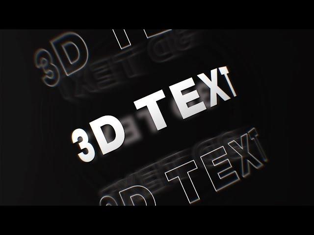 Create Rotating 3D Text Animation In After Effects