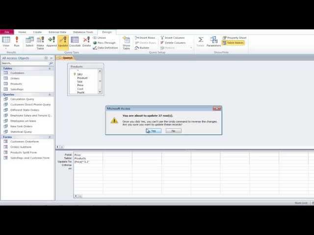 How to Create an Update Query in Microsoft Access