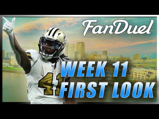 FANDUEL WEEK 11 FIRST LOOK LINEUP: NFL DFS PICKS