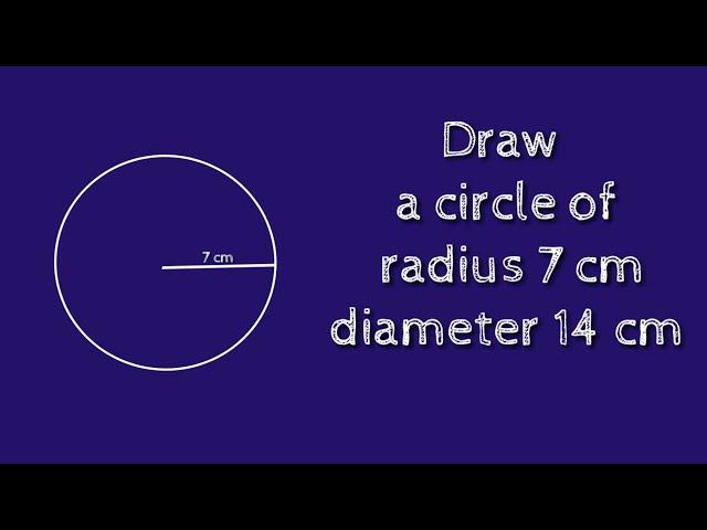 How to draw a circle of radius 7 cm using compass.shsirclasses.