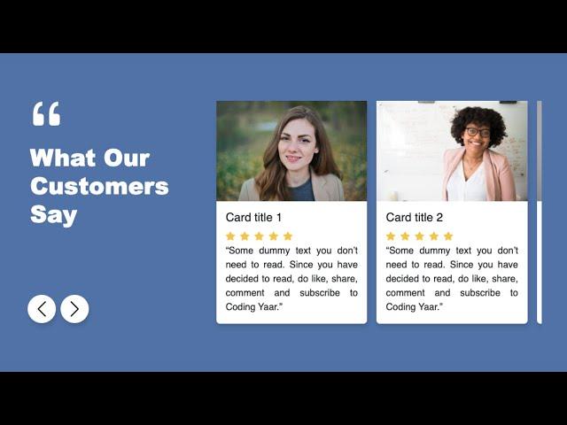 Bootstrap 5 Testimonial Slider | Testimonial Carousel