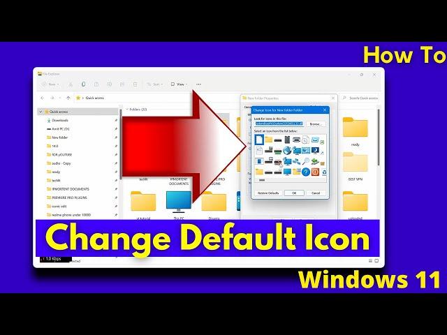 Change folder icon windows 11 | how to change default folder icon in windows 11