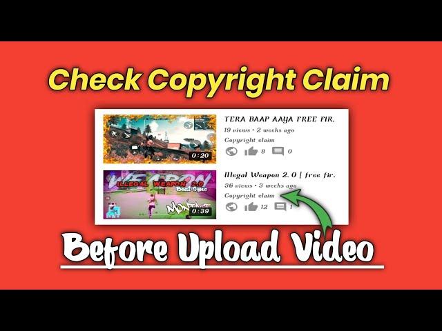 How to Check Copyright Claim Before Upload your Video - (in 1 Minutes)