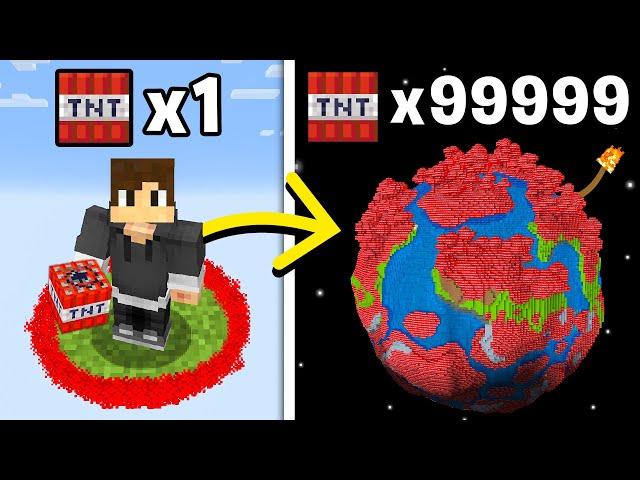 Minecraft, But TNT = World Size