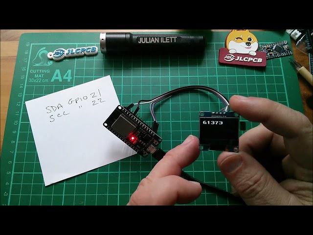ESP32 with I2C OLED and Temperature Sensor