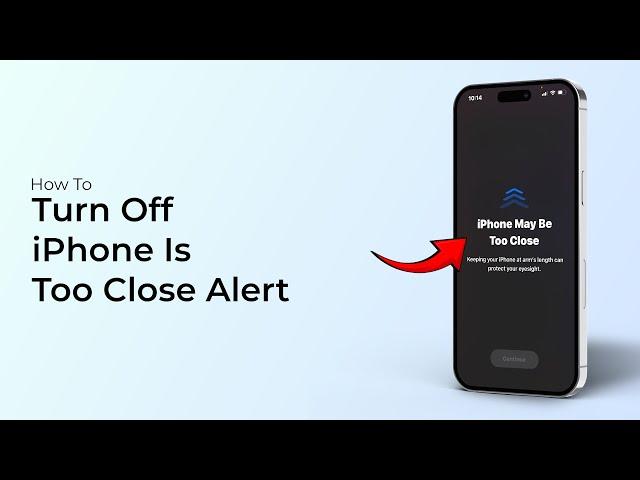 How to Turn OFF  iPhone Is Too Close  Alert?