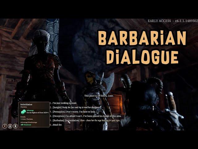 Baldur's Gate 3 Patch 7: Barbarian Dialogue for Pandirna