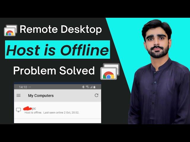 Host is Offline Problem Solved Chrome Remote Desktop  | Connect your PC to your Phone